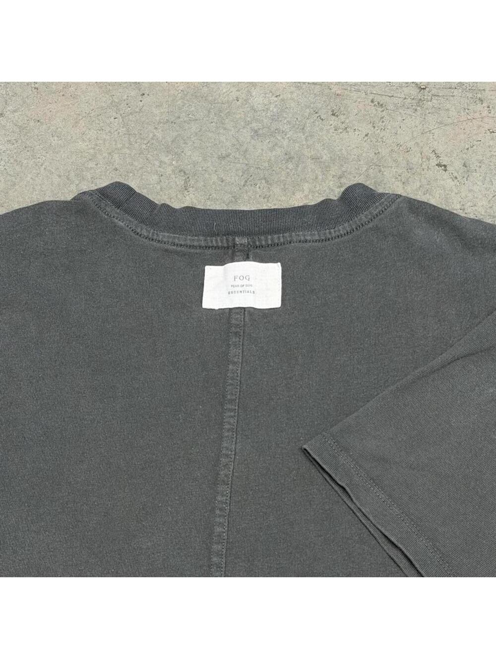 Fear Of God ESSENTIALS T Shirt Mens Medium Washed Gray Elongated Layering Blank
